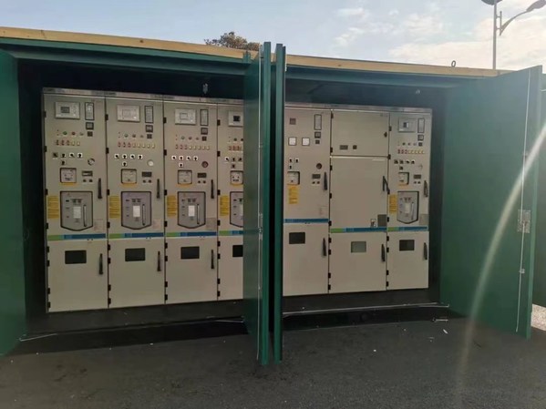 圖為白龍港項目SEG1A-12型戶內(nèi)智能環(huán)保氣體絕緣金屬封閉開關設備