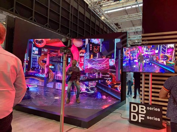 視爵光旭西班牙巴塞羅那ISE 2022展會(huì)現(xiàn)場(chǎng)  xR虛擬拍攝室