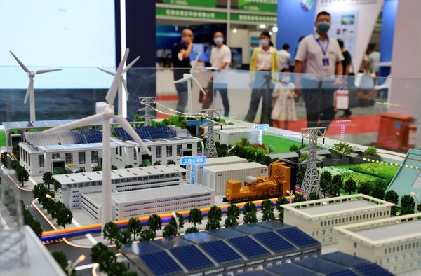 合康新能智能微電網(wǎng)解決方案沙盤