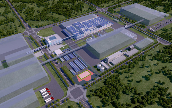 聯(lián)合利華廣州全品類生產(chǎn)基地設(shè)計效果俯瞰圖 聯(lián)合利華廣州全品類生產(chǎn)基地設(shè)計效果俯瞰圖