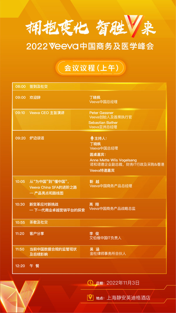 2022 Veeva中國商務(wù)及醫(yī)學(xué)峰會即將開啟