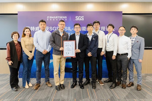SGS為思特威頒發(fā)ISO 26262:2018流程認(rèn)證證書(shū)現(xiàn)場(chǎng)雙方代表合影