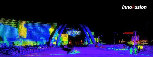 Innovusion拉斯維加斯實(shí)景圖像級(jí)點(diǎn)云