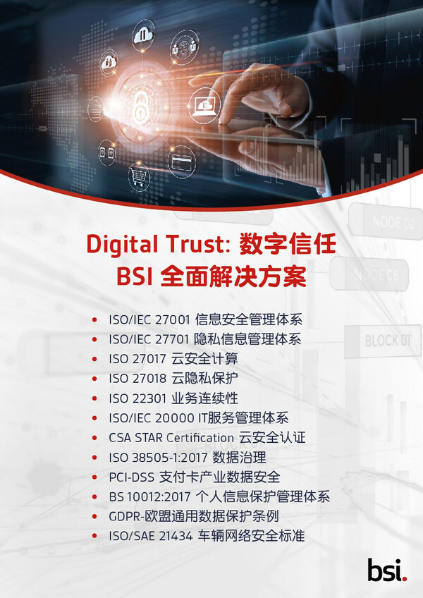 BSI向復(fù)宏漢霖頒發(fā)ISO/IEC 27001信息安全管理體系認證證書