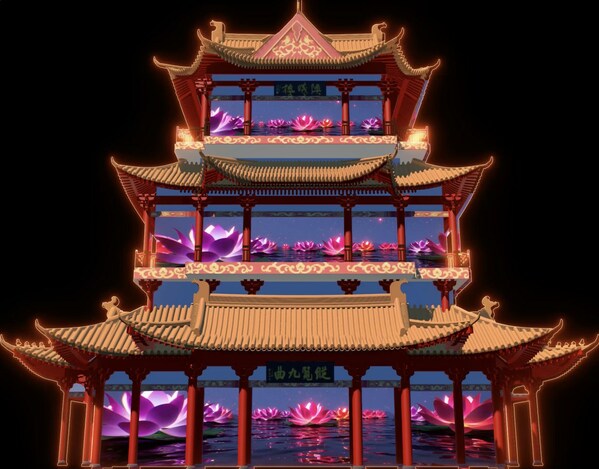 河曲臨隩公園3D光影秀，打造城市網(wǎng)紅新地標(biāo)