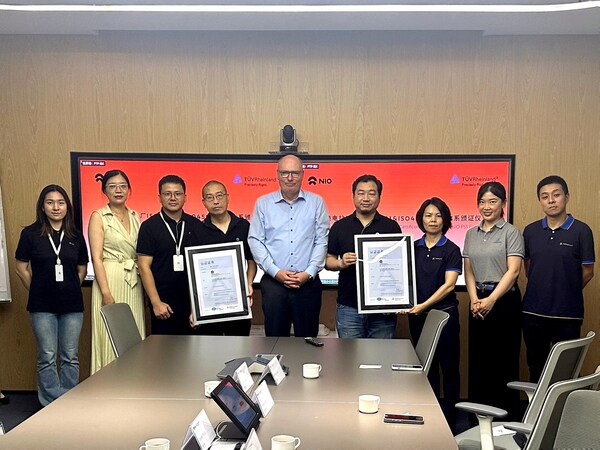 蔚來換電站工廠通過TüV萊茵環(huán)境與職業(yè)健康安全管理體系認證