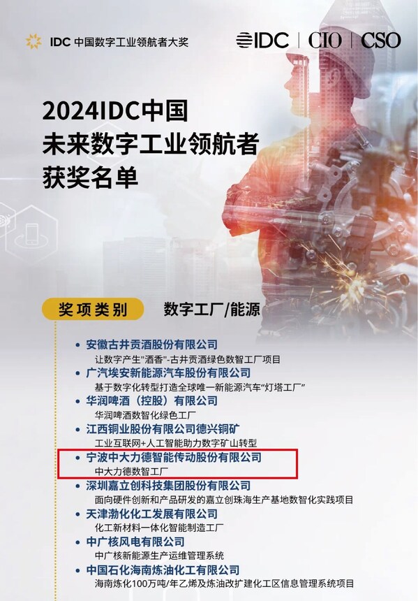 中之杰標桿案例｜中大力德入選IDC