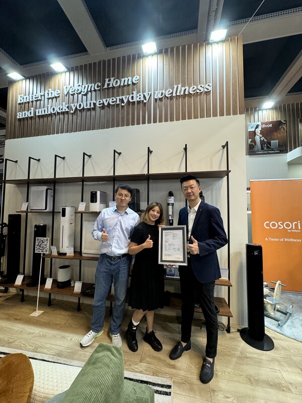 晨北科技Vesync無繩吸塵器產(chǎn)品獲頒TÜV萊茵防纏繞認(rèn)證證書 晨北科技Vesync無繩吸塵器產(chǎn)品獲頒TÜV萊茵防纏繞認(rèn)證證書