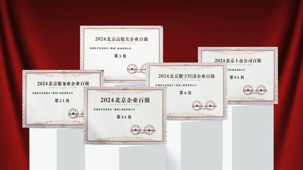 軟通動(dòng)力榮耀入選2024北京多項(xiàng)企業(yè)百?gòu)?qiáng)榜單