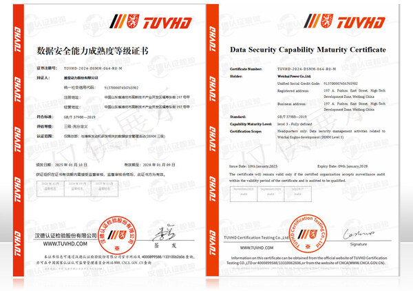 漢德認(rèn)證頒發(fā)的DSMM證書