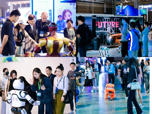 參會者與機器人互動