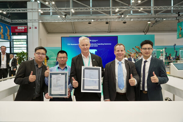 埃斯頓酷卓協(xié)作機器人獲TÜV萊茵頒發(fā)歐標安規(guī)符合性證書及電磁兼容指令符合性證書 埃斯頓酷卓協(xié)作機器人獲TÜV萊茵頒發(fā)歐標安規(guī)符合性證書及電磁兼容指令符合性證書