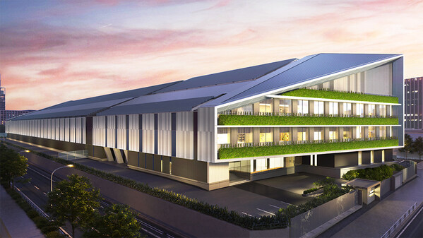 FLOW Digital Infrastructure在東京市中心新建的數(shù)據(jù)中心效果圖，包含TK7和TK8兩棟設(shè)施。該數(shù)據(jù)中心將提供30MW的IT容量，滿(mǎn)足超大規(guī)模企業(yè)和其他公司在東京市中心區(qū)域日益增長(zhǎng)的容量需求。