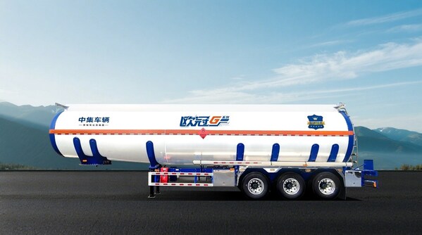 【圖為歐冠G系列鋁合金正圓兩節(jié)液罐車】