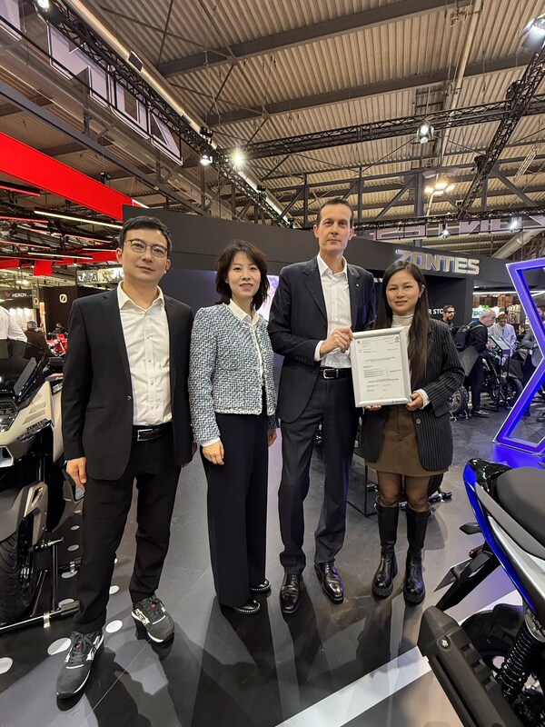 廣東大冶摩托車技術有限公司摩托車獲WVTA證書